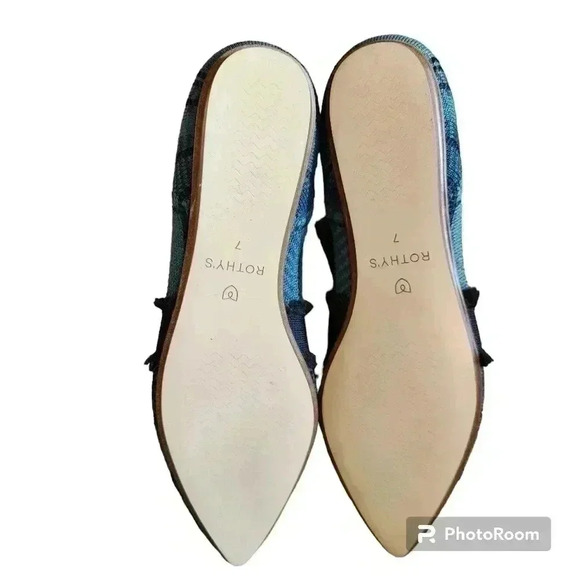 Rothy's Shoes Special Edition Plaid Mary Jane With Tie / Bow Size 7 - Picture 3 of 6